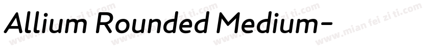Allium Rounded Medium字体转换
